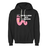 Worm With A Mustache James Tom Ariana Reality Garment-Dyed Fleece Hoodie