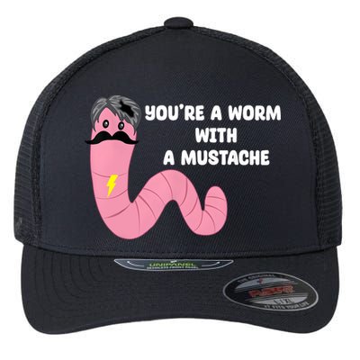 Worm With A Mustache James Tom Ariana Reality Flexfit Unipanel Trucker Cap