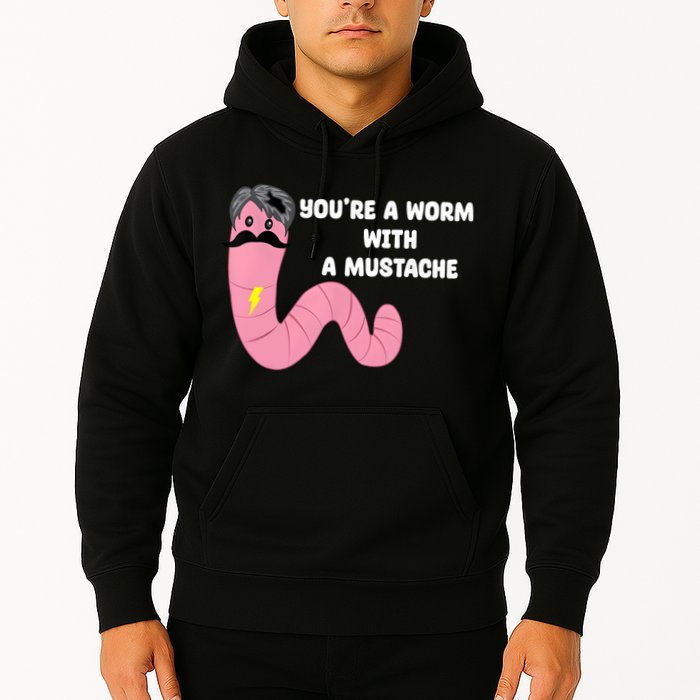 Worm With A Mustache James Tom Ariana Reality Hoodie
