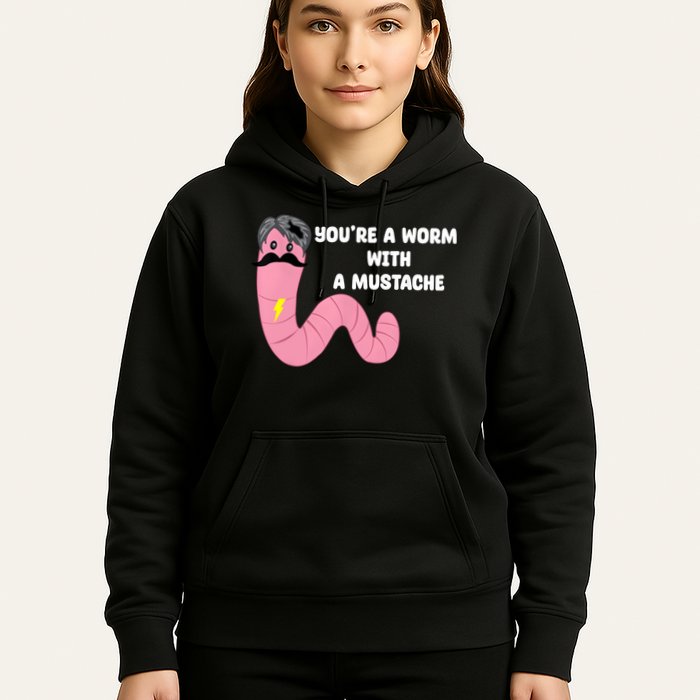 Worm With A Mustache James Tom Ariana Reality Hoodie