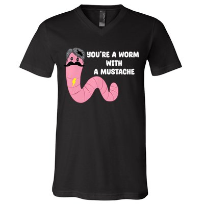 Worm With A Mustache James Tom Ariana Reality V-Neck T-Shirt