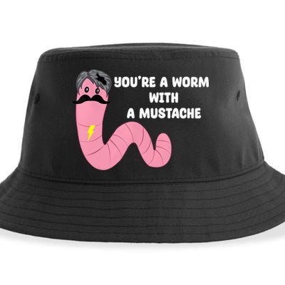 Worm With A Mustache James Tom Ariana Reality Sustainable Bucket Hat