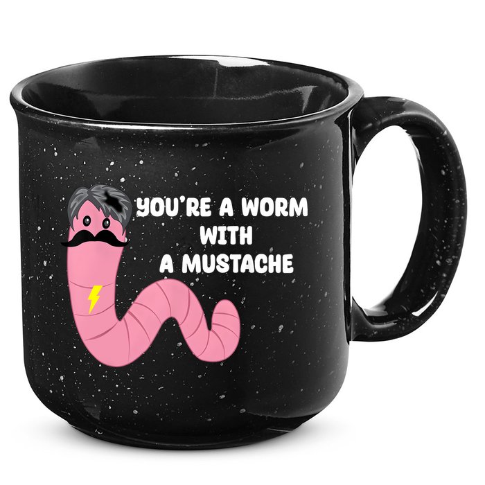 Worm With A Mustache James Tom Ariana Reality 15oz Campfire Ceramic Mug