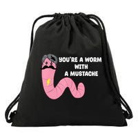 Worm With A Mustache James Tom Ariana Reality Drawstring Bag