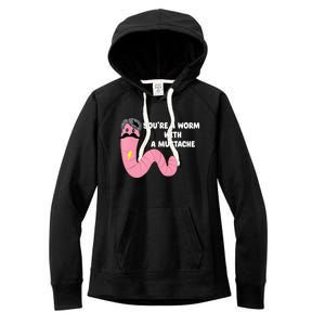 Worm With A Mustache James Tom Ariana Reality Women's Fleece Hoodie