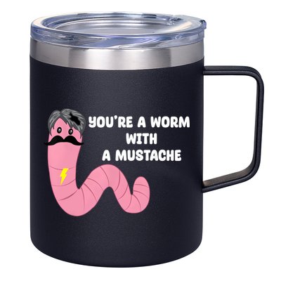 Worm With A Mustache James Tom Ariana Reality 12oz Stainless Steel Coffee Mug