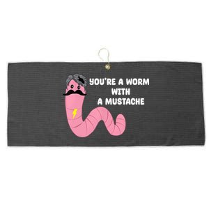 Worm With A Mustache James Tom Ariana Reality Large Microfiber Waffle Golf Towel