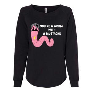 Worm With A Mustache James Tom Ariana Reality Womens California Wash Sweatshirt