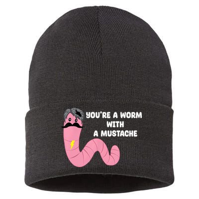 Worm With A Mustache James Tom Ariana Reality Sustainable Knit Beanie