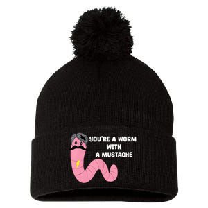 Worm With A Mustache James Tom Ariana Reality Pom Pom 12in Knit Beanie