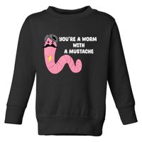 Worm With A Mustache James Tom Ariana Reality Toddler Sweatshirt