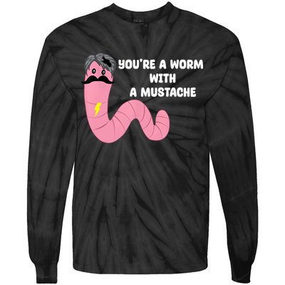 Worm With A Mustache James Tom Ariana Reality Tie-Dye Long Sleeve Shirt