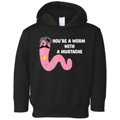 Worm With A Mustache James Tom Ariana Reality Toddler Hoodie