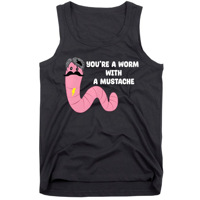 Worm With A Mustache James Tom Ariana Reality Tank Top