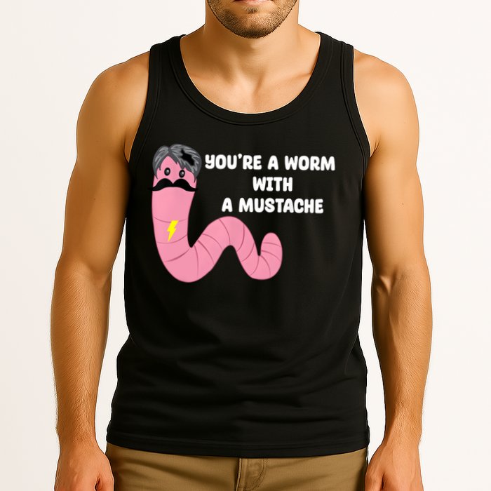 Worm With A Mustache James Tom Ariana Reality Tank Top