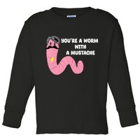 Worm With A Mustache James Tom Ariana Reality Toddler Long Sleeve Shirt
