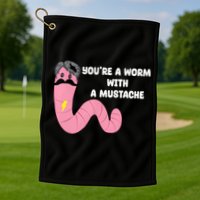 Worm With A Mustache James Tom Ariana Reality Golf Towel