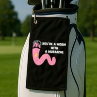 Worm With A Mustache James Tom Ariana Reality Golf Towel