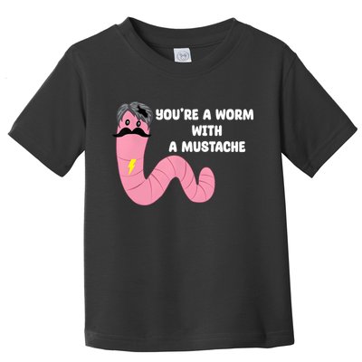 Worm With A Mustache James Tom Ariana Reality Toddler T-Shirt