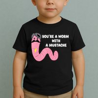Worm With A Mustache James Tom Ariana Reality Toddler T-Shirt
