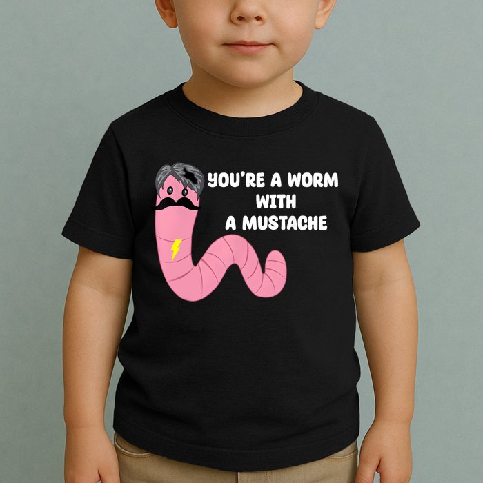 Worm With A Mustache James Tom Ariana Reality Toddler T-Shirt