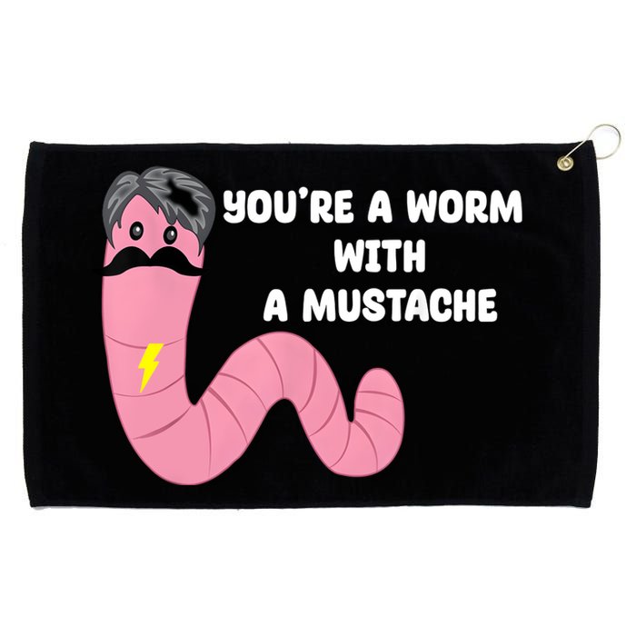 Worm With A Mustache James Tom Ariana Reality Grommeted Golf Towel