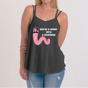 Worm With A Mustache James Tom Ariana Reality Women's Strappy Tank