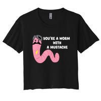 Worm With A Mustache James Tom Ariana Reality Women's Crop Top Tee