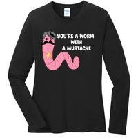 Worm With A Mustache James Tom Ariana Reality Ladies Long Sleeve Shirt