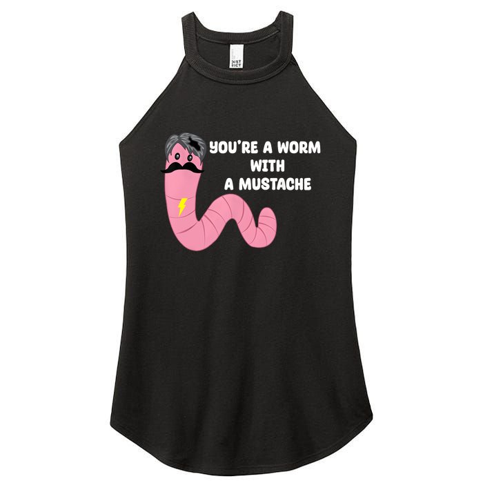 Worm With A Mustache James Tom Ariana Reality Women's Perfect Tri Rocker Tank