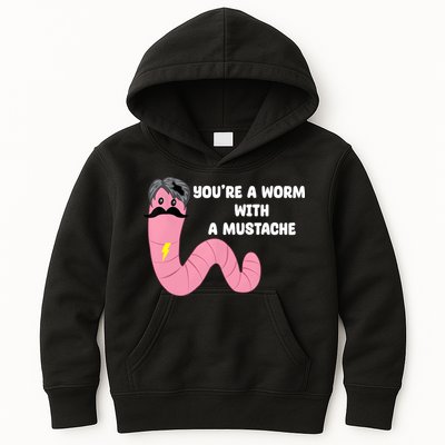 Worm With A Mustache James Tom Ariana Reality Kids Hoodie