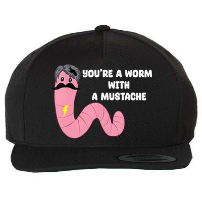 Worm With A Mustache James Tom Ariana Reality Wool Snapback Cap