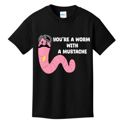 Worm With A Mustache James Tom Ariana Reality Kids T-Shirt