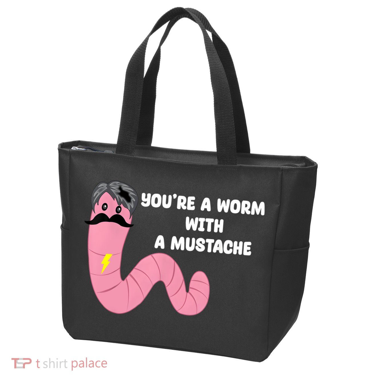 Worm With A Mustache James Tom Ariana Reality Zip Tote Bag