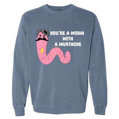 Worm With A Mustache James Tom Ariana Reality Garment-Dyed Sweatshirt