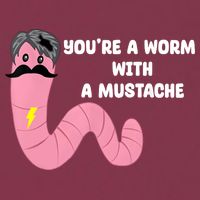 Worm With A Mustache James Tom Ariana Reality 16oz Travel Tumbler