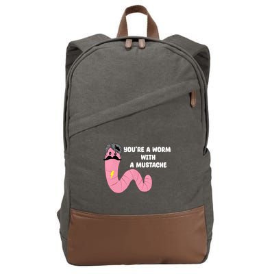 Worm With A Mustache James Tom Ariana Reality Cotton Canvas Backpack