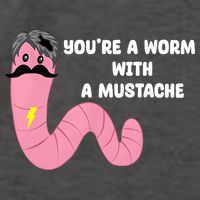 Worm With A Mustache James Tom Ariana Reality Vector Backpack