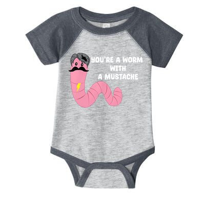 Worm With A Mustache James Tom Ariana Reality Infant Baby Jersey Bodysuit