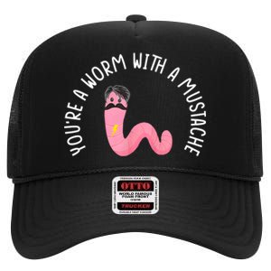 Worm With A Mustache James Tom Ariana Reality Funny Matching High Crown Mesh Back Trucker Hat