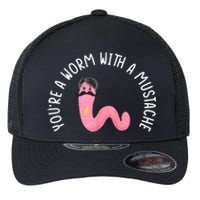 Worm With A Mustache James Tom Ariana Reality Funny Matching Flexfit Unipanel Trucker Cap