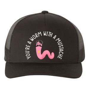 Worm With A Mustache James Tom Ariana Reality Funny Matching Yupoong Adult 5-Panel Trucker Hat