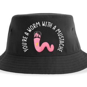 Worm With A Mustache James Tom Ariana Reality Funny Matching Sustainable Bucket Hat