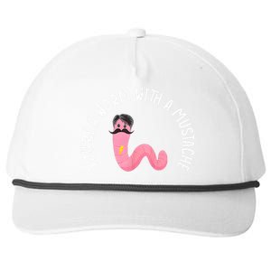 Worm With A Mustache James Tom Ariana Reality Funny Matching Snapback Five-Panel Rope Hat