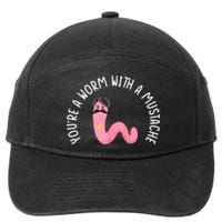 Worm With A Mustache James Tom Ariana Reality Funny Matching 7-Panel Snapback Hat