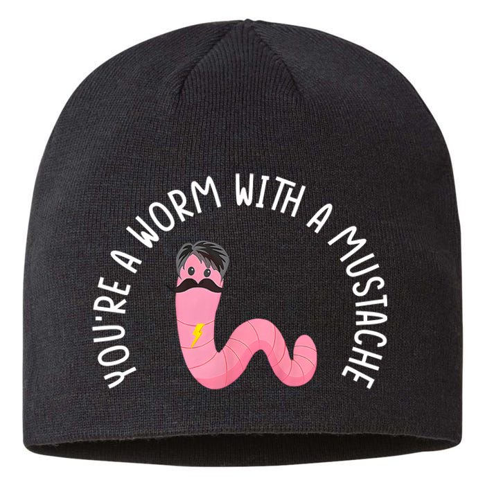 Worm With A Mustache James Tom Ariana Reality Funny Matching Sustainable Beanie