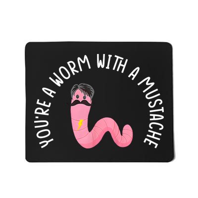 Worm With A Mustache James Tom Ariana Reality Funny Matching Mousepad