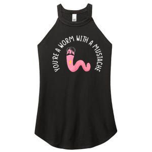 Worm With A Mustache James Tom Ariana Reality Funny Matching Women's Perfect Tri Rocker Tank