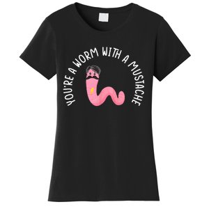 Worm With A Mustache James Tom Ariana Reality Funny Matching Women's T-Shirt