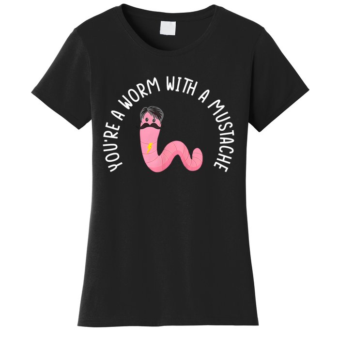 Worm With A Mustache James Tom Ariana Reality Funny Matching Women's T-Shirt